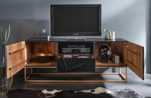 TV stolík FILEMON Dekorhome Čierna / prírodná