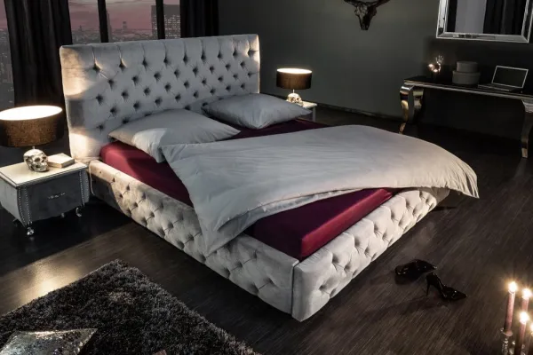 Chesterfield posteľ PALLAS Dekorhome Modrá