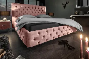 Chesterfield posteľ PALLAS Dekorhome Modrá