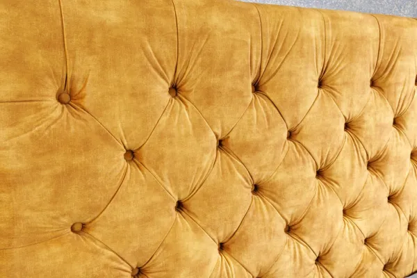 Chesterfield posteľ PALLAS Dekorhome Modrá