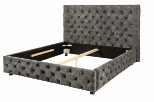 Chesterfield posteľ PALLAS Dekorhome Modrá