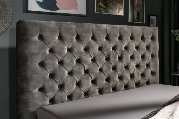 Chesterfield posteľ PALLAS Dekorhome Modrá