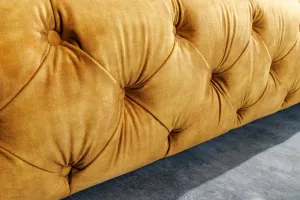 Chesterfield posteľ PALLAS Dekorhome Modrá