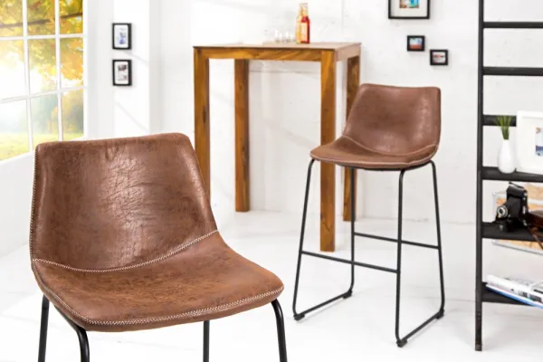 LuxD Dizajnová barová stolička Alba / vintage sivá