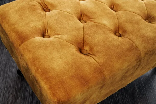Chesterfield taburet MIDAS Dekorhome Sivá