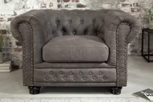 Chesterfield kreslo MIDAS Dekorhome Hnedá