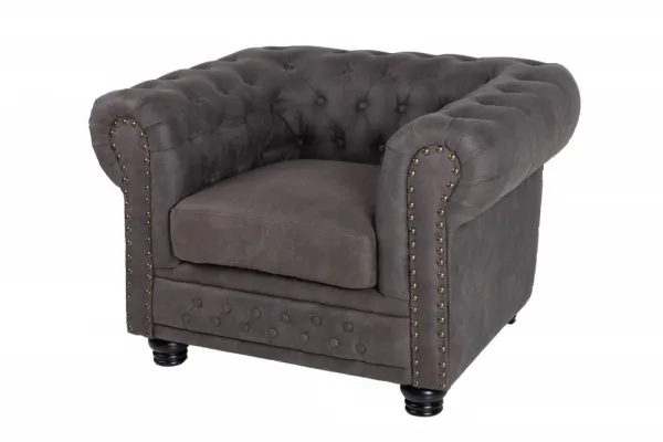 Chesterfield kreslo MIDAS Dekorhome Hnedá