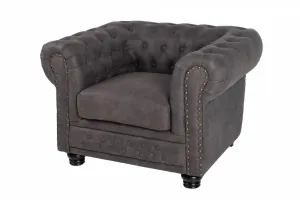Chesterfield kreslo MIDAS Dekorhome Hnedá