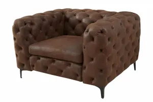 Chesterfield kreslo ZETHOS Dekorhome Sivá