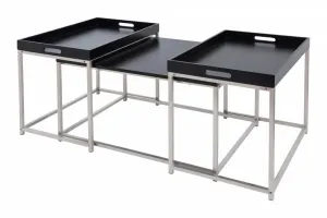 Odkladací stolík 3 ks GAIA Dekorhome Biela