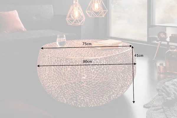 Konferenčný stolík ESUS 80 cm Dekorhome Medená