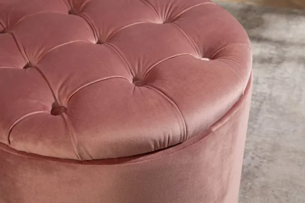 Chesterfield taburet ZETHOS Dekorhome Strieborná