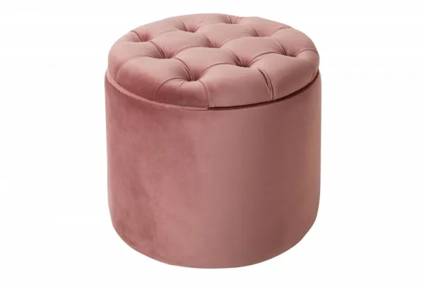 Chesterfield taburet ZETHOS Dekorhome Strieborná