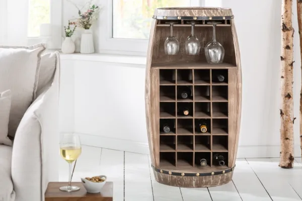 LuxD Regál na víno Winebar 97 cm hnedý