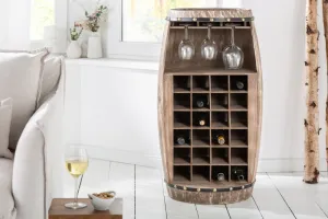 LuxD Regál na víno Winebar 97 cm hnedý