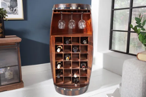 LuxD Regál na víno Winebar 97 cm hnedý