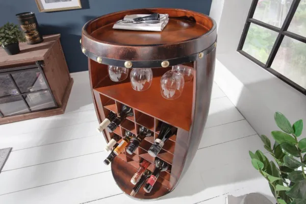 LuxD Regál na víno Winebar 97 cm hnedý