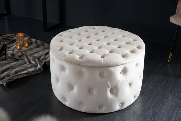 Chesterfield taburet ZETHOS Dekorhome Ružová