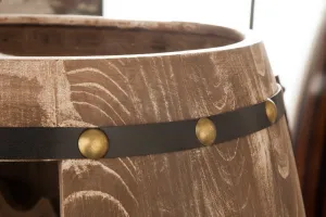 LuxD Regál na víno Reed 80 cm, kávový