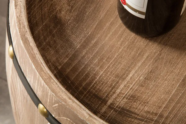 LuxD Regál na víno Reed 80 cm, kávový