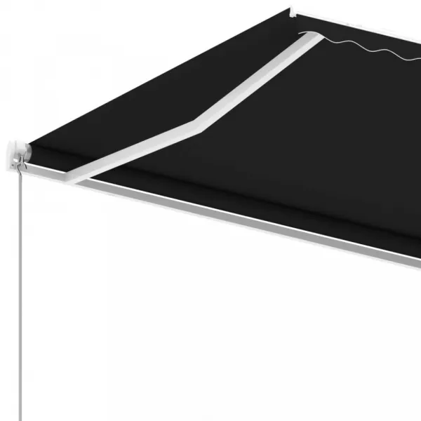 Voľne stojaca ručne zaťahovacia markíza 600x300 cm Dekorhome Bílá / modrá