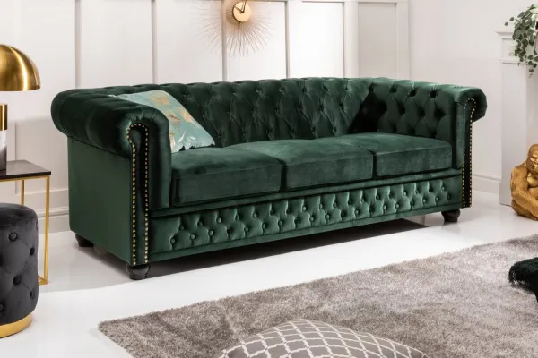 Chesterfield pohovka 3-miestna MIDAS Dekorhome