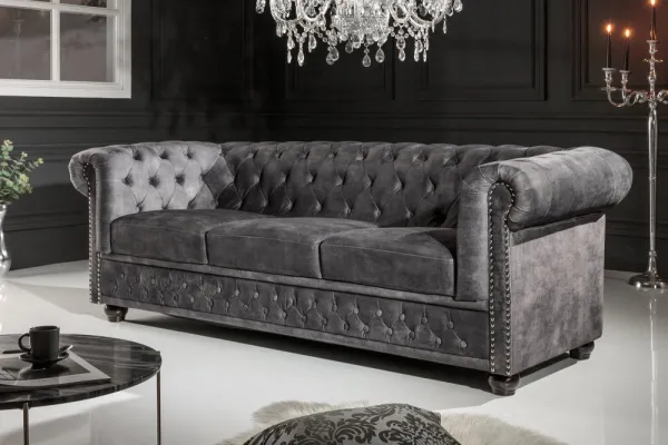 Chesterfield pohovka 3-miestna MIDAS Dekorhome
