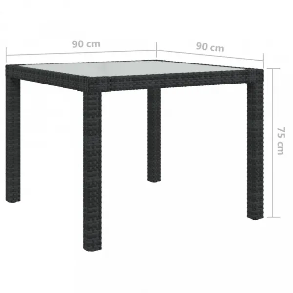 Záhradný stôl sklo / polyratan Dekorhome Bílá