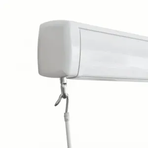 Kazetová markíza s ručným ovládaním 400x300 cm Dekorhome Bílá / modrá