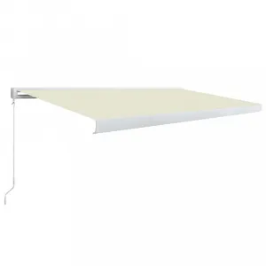 Kazetová markíza s ručným ovládaním 400x300 cm Dekorhome Bílá / modrá
