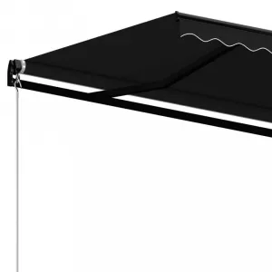 Ručne zaťahovacia markíza 450x350 cm Dekorhome Bílá / modrá