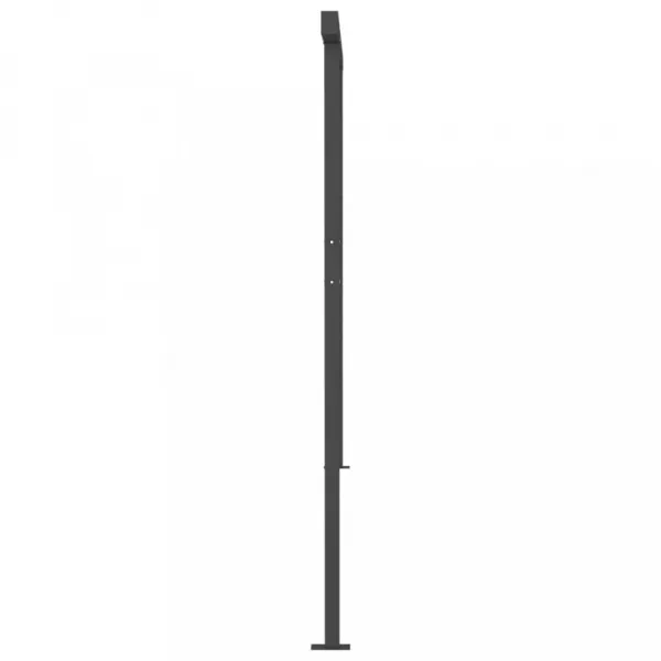 Ručne zaťahovacia markíza so stĺpikmi a LED svetlom 350x250 cm Dekorhome Bílá / modrá