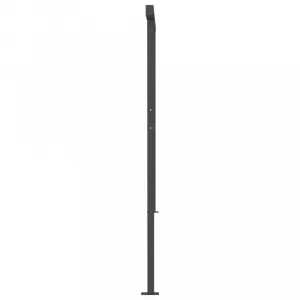 Ručne zaťahovacia markíza so stĺpikmi a LED svetlom 350x250 cm Dekorhome Bílá / modrá