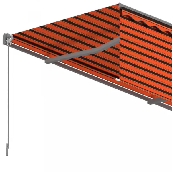 Ručne zaťahovacia markíza s roletou 400x300 cm Dekorhome Bílá / modrá