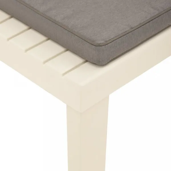 Záhradná leňoška 2 ks plast / látka Dekorhome Šedá