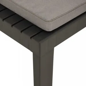 Záhradná leňoška 2 ks plast / látka Dekorhome Šedá