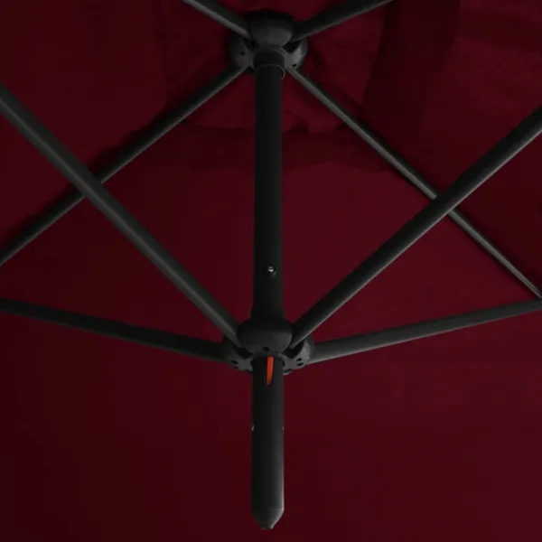 Dvojitý slnečník 600 x 290 cm Dekorhome Zelená