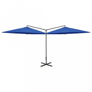 Dvojitý slnečník 600 x 290 cm Dekorhome Zelená