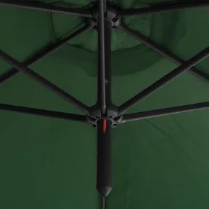 Dvojitý slnečník 600 x 290 cm Dekorhome Zelená