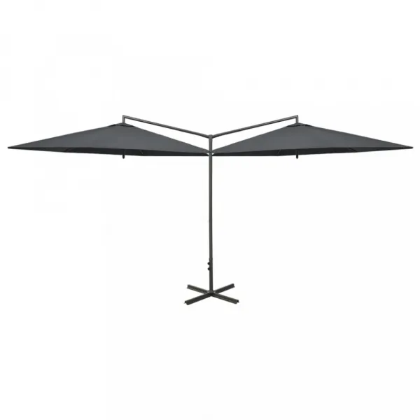 Dvojitý slnečník 600 x 290 cm Dekorhome Zelená