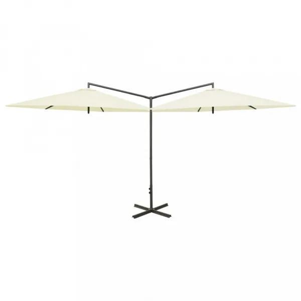 Dvojitý slnečník 600 x 290 cm Dekorhome Zelená