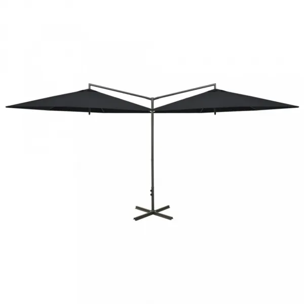 Dvojitý slnečník 600 x 290 cm Dekorhome Zelená