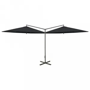 Dvojitý slnečník 600 x 290 cm Dekorhome Zelená