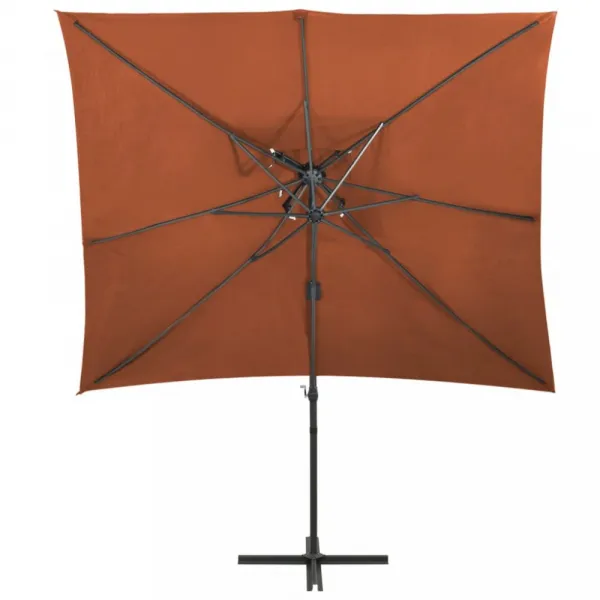 Záhradný slnečník 250 x 250 cm Dekorhome Černá