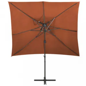 Záhradný slnečník 250 x 250 cm Dekorhome Černá