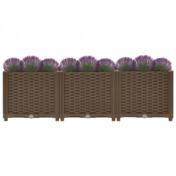 Vyvýšený záhon 120x40x38 cm PP Dekorhome Černá