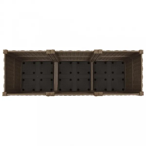 Vyvýšený záhon 120x40x38 cm PP Dekorhome Černá
