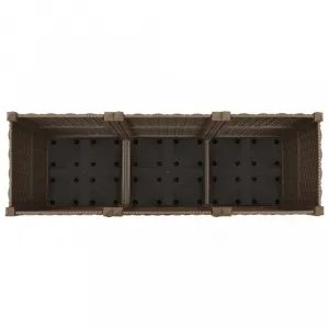 Vyvýšený záhon 120x40x38 cm PP Dekorhome Černá