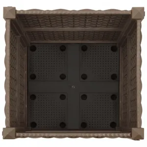 Vyvýšený záhon 40x40x38 cm PP Dekorhome Černá