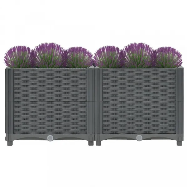 Vyvýšený záhon 80x40x38 cm PP Dekorhome Černá